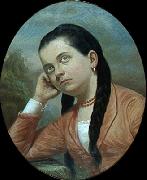 Portrait of a young woman Almeida Junior